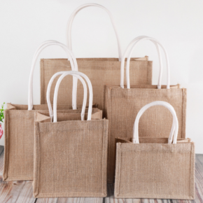 Shopping Gift Laminated Jute Bag Tote