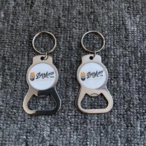 Custom logo sublimation beer bottle opener keychain