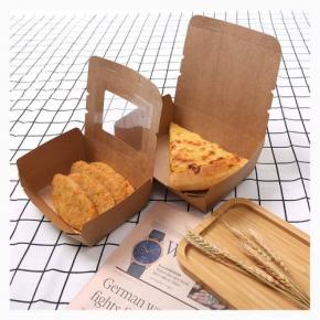 Disposable takeaway biodegradable printed paper fast food packaging