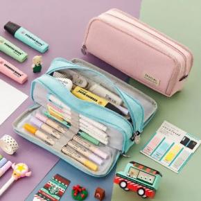 Colorful large capacity pencil case kawaii pencilcase, school pen case supplies pencil bag ,school box pencils pouch stationery