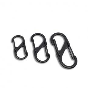 S Type All Black Matte Buckle Hook Outdoor Loading Carabiner Stainless Steel Carabiners