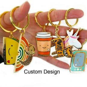 zinc alloy iron metal custom personalized soft hard enamel keychains