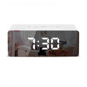 New design mirror desk clock hot selling wholesale digital alarm clock LED Backlight In Stock thermometer display table clock