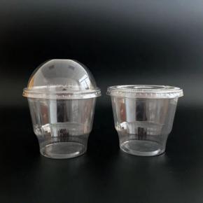 12oz disposable transparent plastic pet ice cream cup sundae container