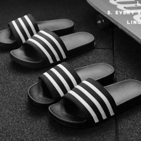 Stripe pattern bathroom slipper PVC men's Slipper Custom logo available printed logo slipper