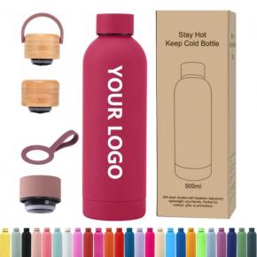 Custom 500ml Sports Flask with Logo Stainless Steel Double Wall Insulated Drink Cup